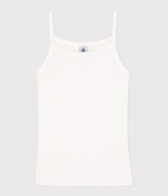 Chemise à bretelles L'ICONIQUE en coton BIO Femme blanc ECUME