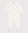 Pyjama bébé en coton grenouilles blanc MARSHMALLOW/blanc MULTICO