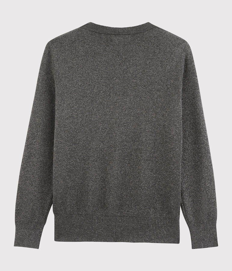 Pull brillant coton Femme gris/gris