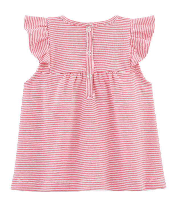 Gestreepte blouse baby meisje roze/wit