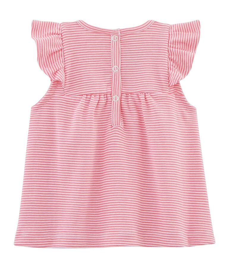 Gestreepte blouse baby meisje roze/wit