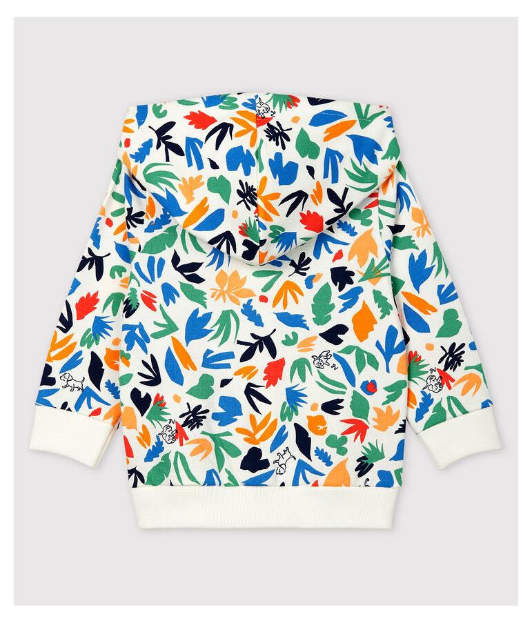 Molton vest voor baby's. wit MARSHMALLOW/wit MULTICO