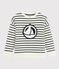 Sweatshirt jongens kinderen wit MARSHMALLOW/blauw SMOKING