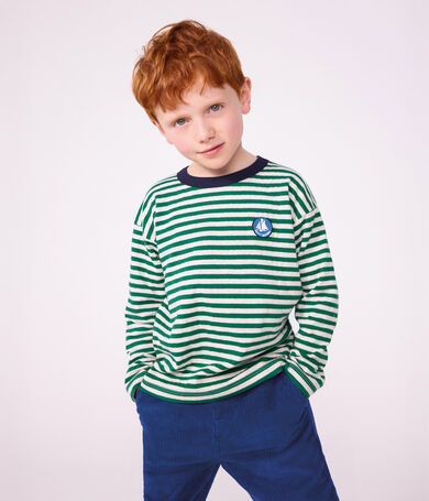 Katoenen T-shirt met lange mouwen en strepen voor kinderen