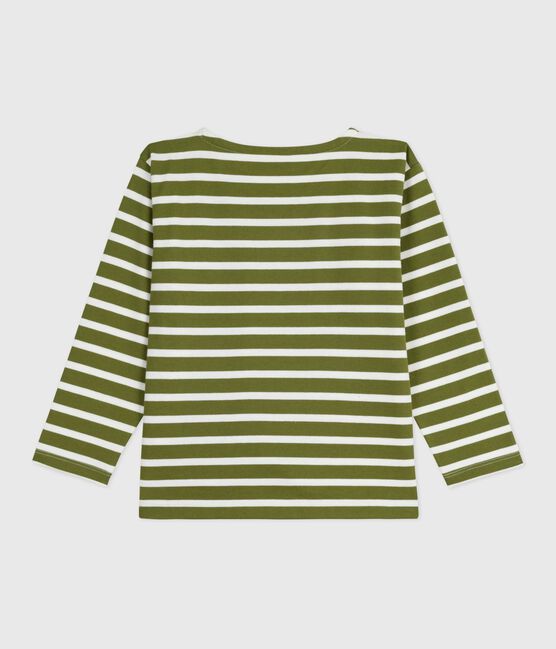 Marinière enfant en coton vert CEDAR/ MILK