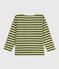 Marinière enfant en coton vert CEDAR/ MILK