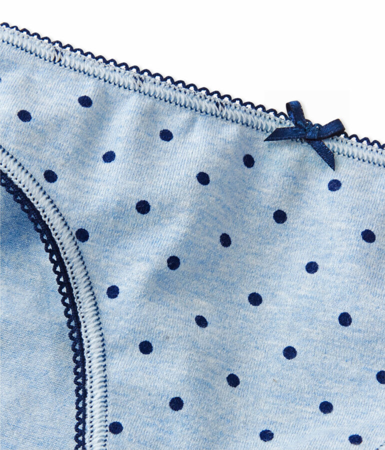 Culotte ado fille &agrave; pois blauw/blauw