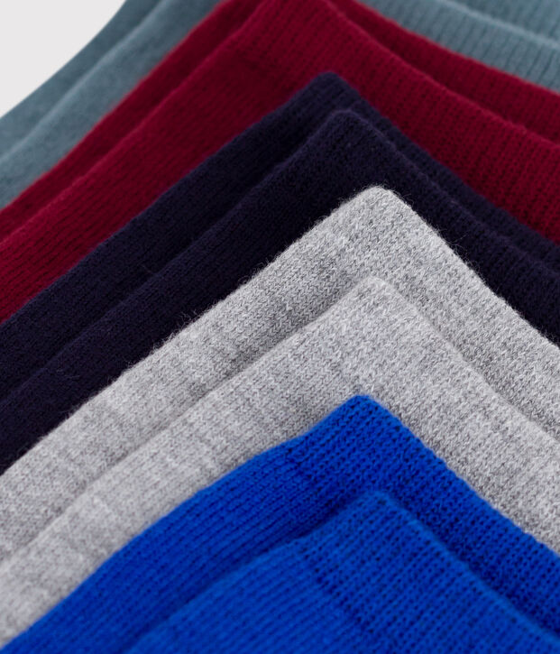 5 paires de chaussettes enfant unies en coton multicouleur