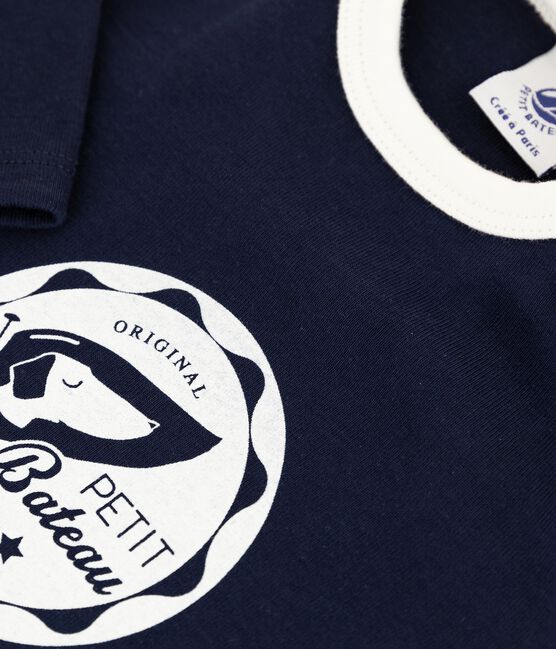 T-shirt baby jongen blauw SMOKING