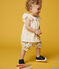 Culotte bloomer imprimée en gorcella bébé fille. blanc MARSHMALLOW/blanc MULTICO
