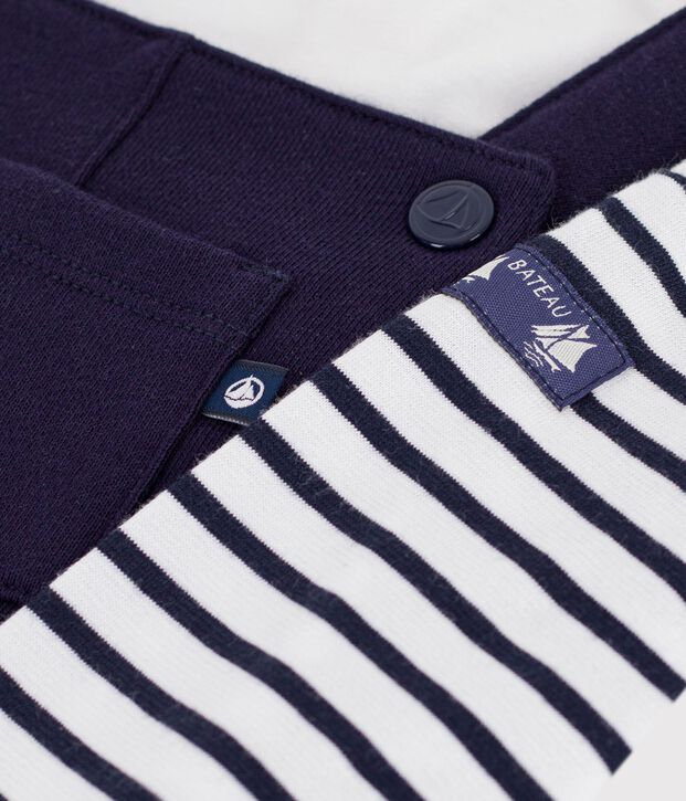 Setje met katoenen tuinbroek en T-shirt voor baby's multicouleur