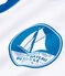 Tee shirt protection solaire fille et garçon blanc MARSHMALLOW/bleu RIYADH