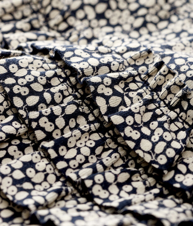Legging met print babymeisje blauw/wit