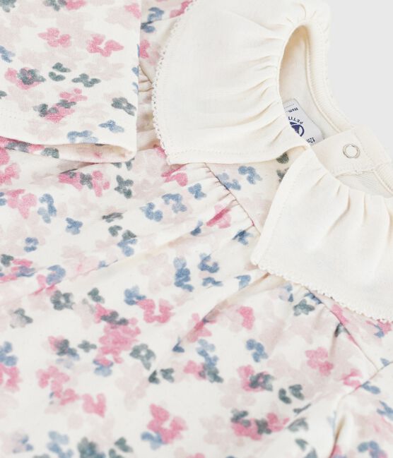 Katoenen babybloesje met lange mouwen en bloemenprint MILK/ MULTICO