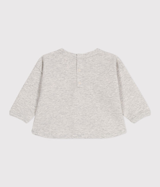 Effen katoenen babysweater grijs BELUGA CHINE