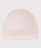 Bonnet bébé en coton uni rose FLEUR