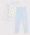 Pyjama  en velours gris/multicouleur