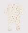 Babypyjama van velours met sterrenprint wit MARSHMALLOW/wit MULTICO
