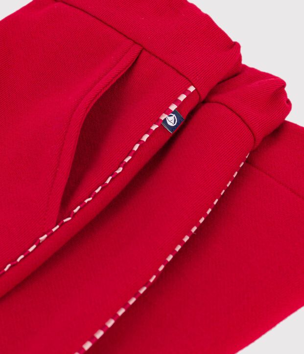 Pantalon de jogging wide leg enfant en coton rouge