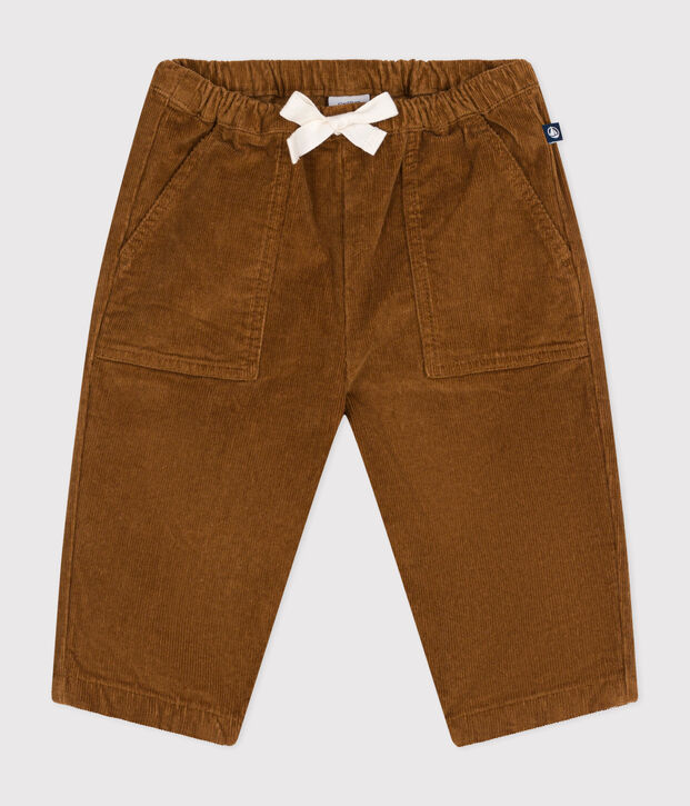 Pantalon en velours b&eacute;b&eacute; marron