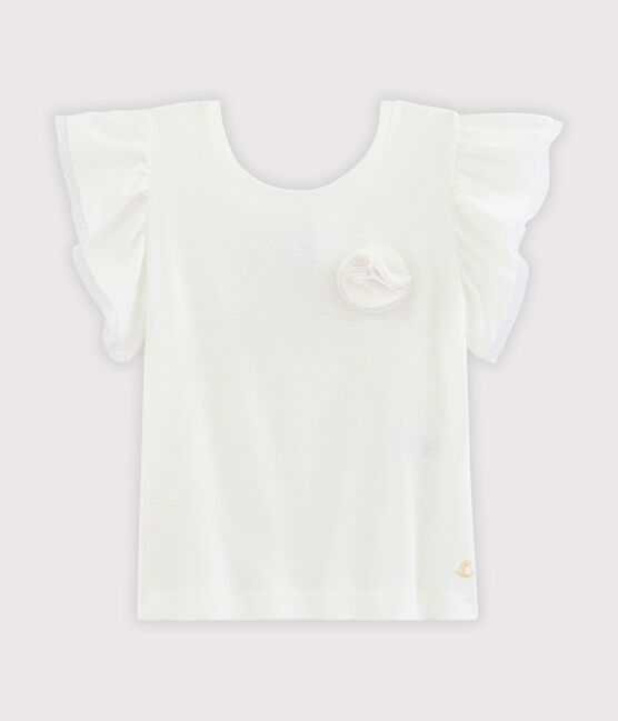 Tee-shirt enfant fille blanc MARSHMALLOW
