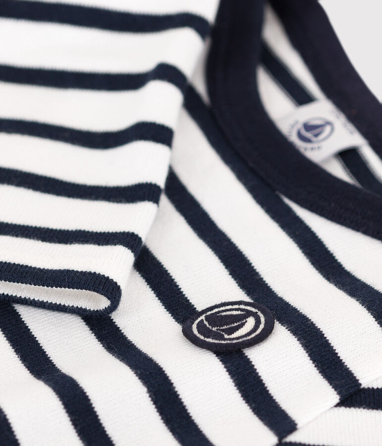 Marini&egrave;re voor baby's van dik jerseykatoen wit/blauw