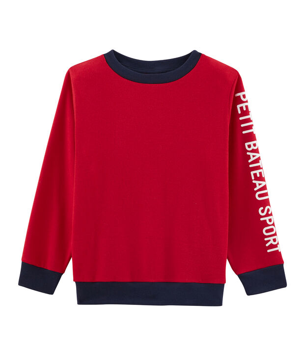Sweatshirt van ribstof voor jongens rood