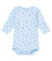 Body manches longues bébé garçon bleu FRAICHEUR/bleu ALASKA