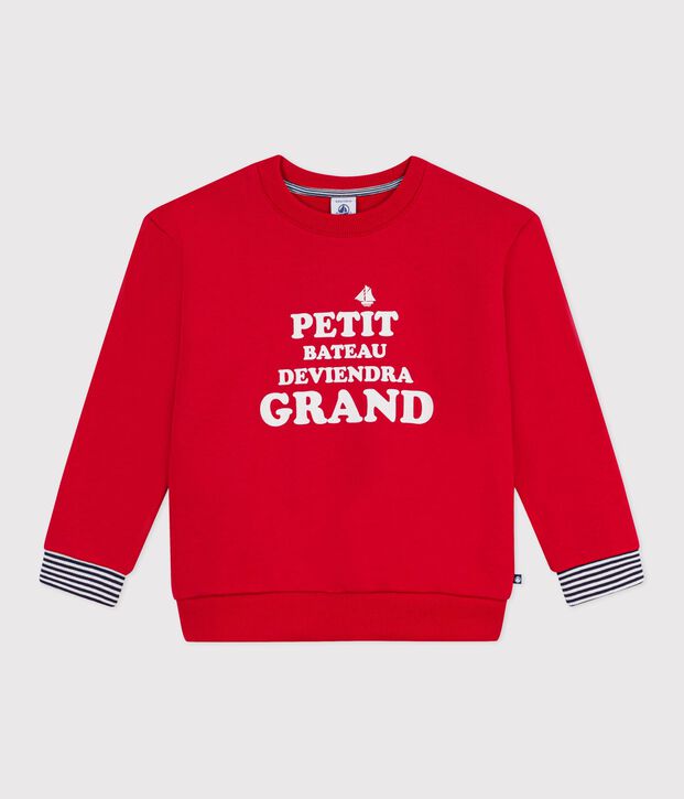 Katoenen sweatshirt met print voor kinderen rood