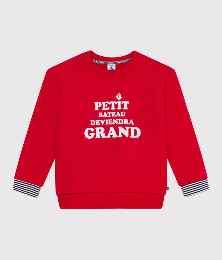 Katoenen sweatshirt met print voor kinderen rood