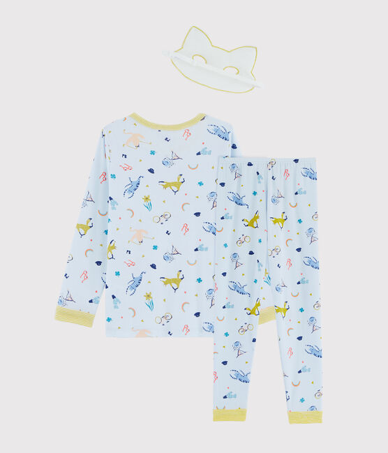 Pyjama déguisement renard petit garçon en côte bleu FRAICHEUR/blanc MULTICO