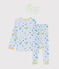 Pyjama déguisement renard petit garçon en côte bleu FRAICHEUR/blanc MULTICO