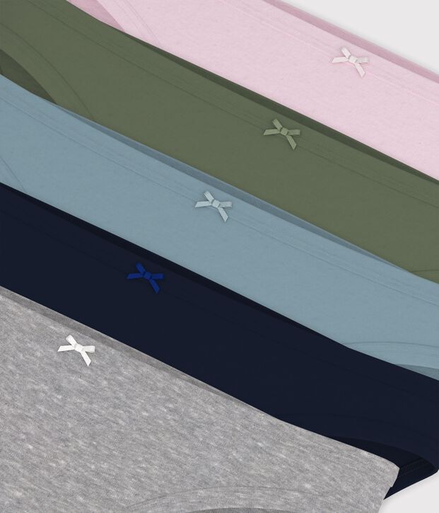 Setje met 3 katoenen damesslips multicouleur