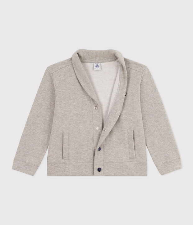 Cardigan en coton enfant gar&ccedil;on gris