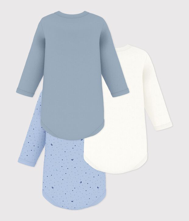 Lot de bodies manches longues en coton imprim&eacute; lune b&eacute;b&eacute; multicouleur