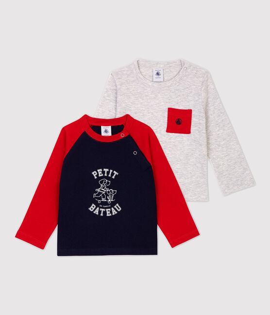 Set van 2 katoenen T-shirt voor baby's. variante 1