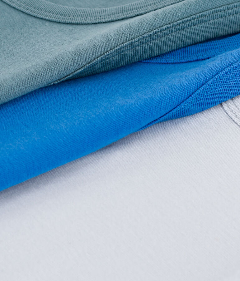 Setje kinderhemdjes van effen katoen multicouleur