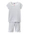 Pyjacourt fille imprimé blanc ECUME/blanc MULTICO