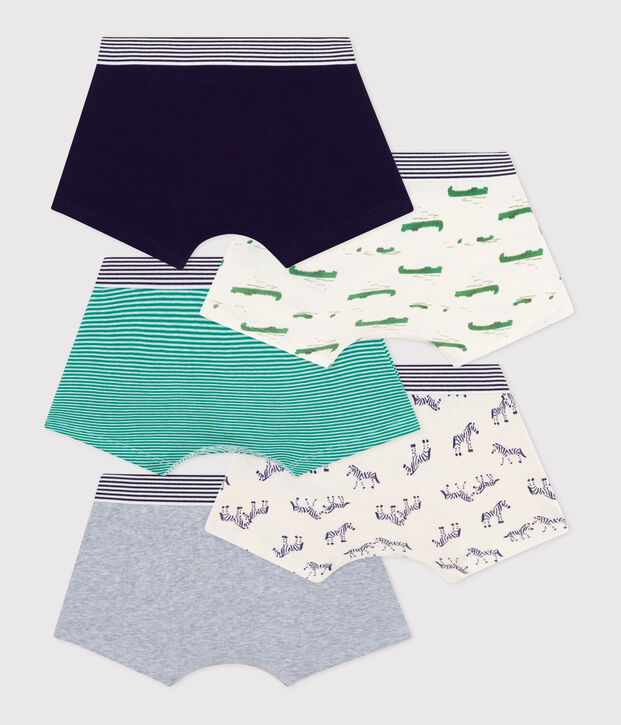 Setje met katoenen boxershorts met dierenprint voor kinderen multicouleur