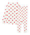Pyjama petite fille - petit garçon en côte blanc MARSHMALLOW/rouge TERKUIT