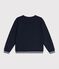 Sweatshirt femme en coton bleu marine