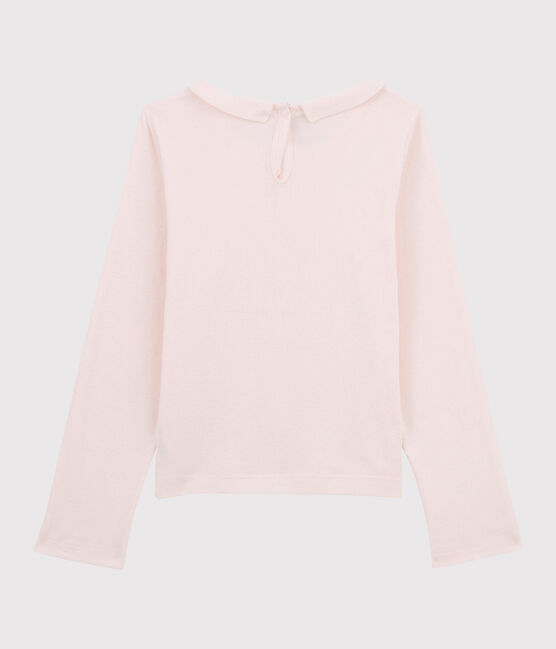 Katoenen meisjes t-shirt met lange mouwen roze FLEUR
