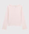 Katoenen meisjes t-shirt met lange mouwen roze FLEUR