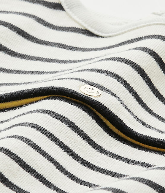 Pakje met streepjes voor babyjongens beige COQUILLE/blauw SMOKING