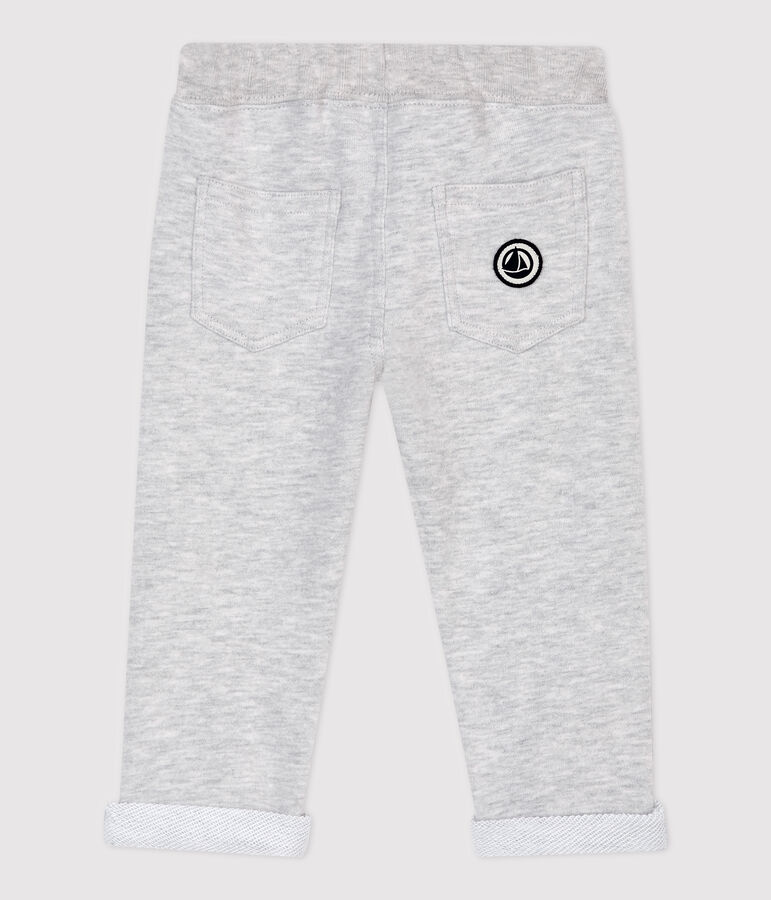 Molton broek voor baby's. grijs