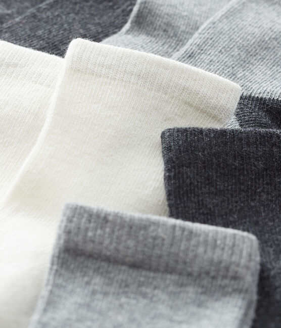 Lot de 5 paires de chaussettes essentielles bébé garçon gris CITY CHINE