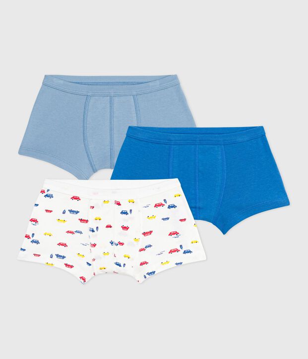 Lot de boxers enfant en coton &agrave; ceinture collet&eacute;e imprim&eacute; multicouleur