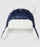 Waterdichte chapka muts voor baby jongen blauw SMOKING/wit MARSHMALLOW
