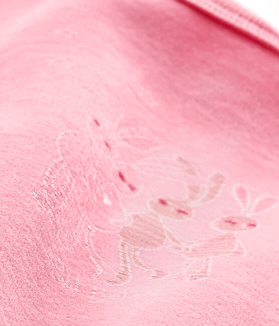 Dors bien bébé en velours rose PETAL