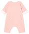 Combinaison longue bébé en tubique matelassé rose CHARME/blanc MARSHMALLOW CN